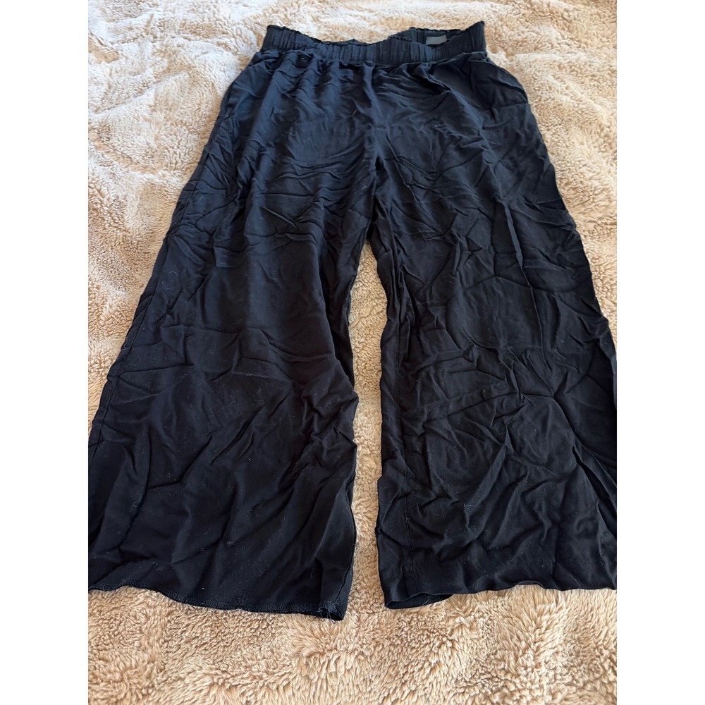 HM Black Wide leg oversized Womens Medium Elastic Waist Casual palazzo pants